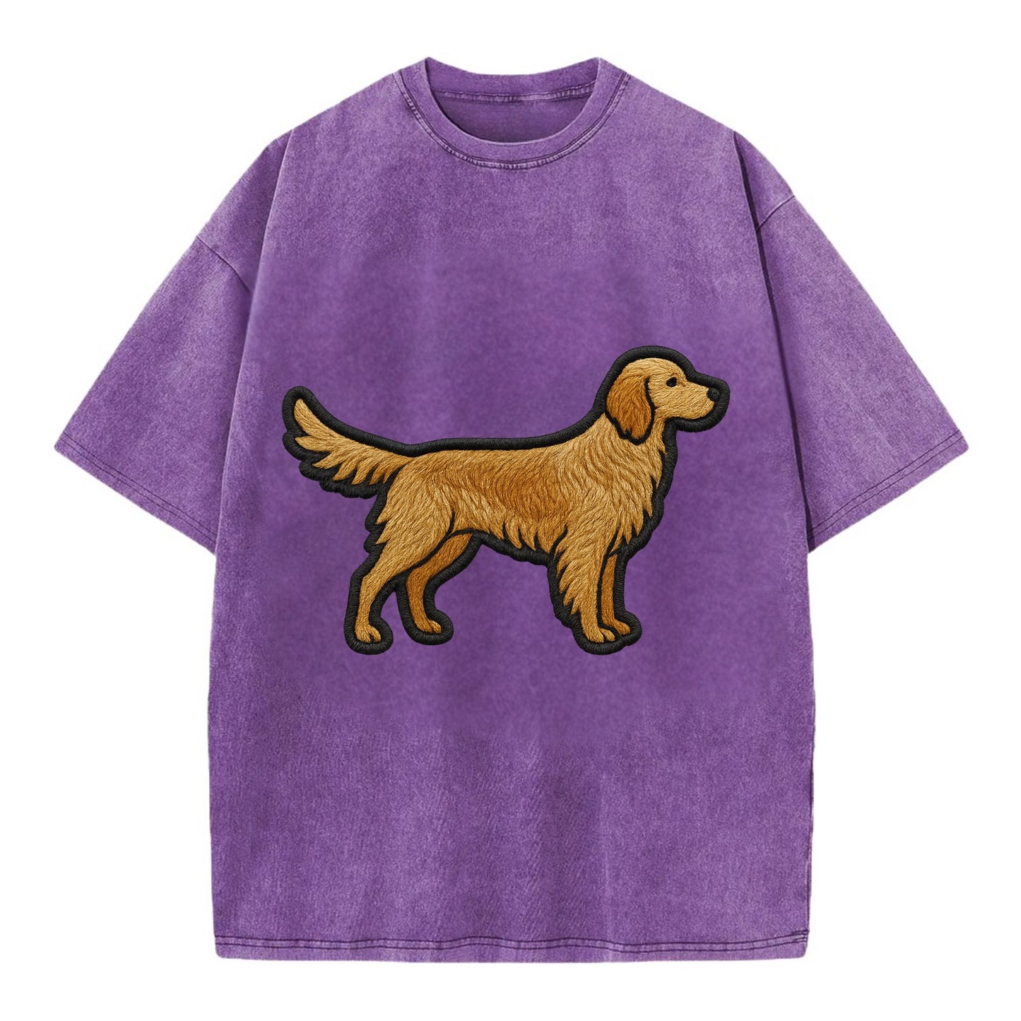 English Setter - Trendy feathered design - Vintage T-shirt - Purple