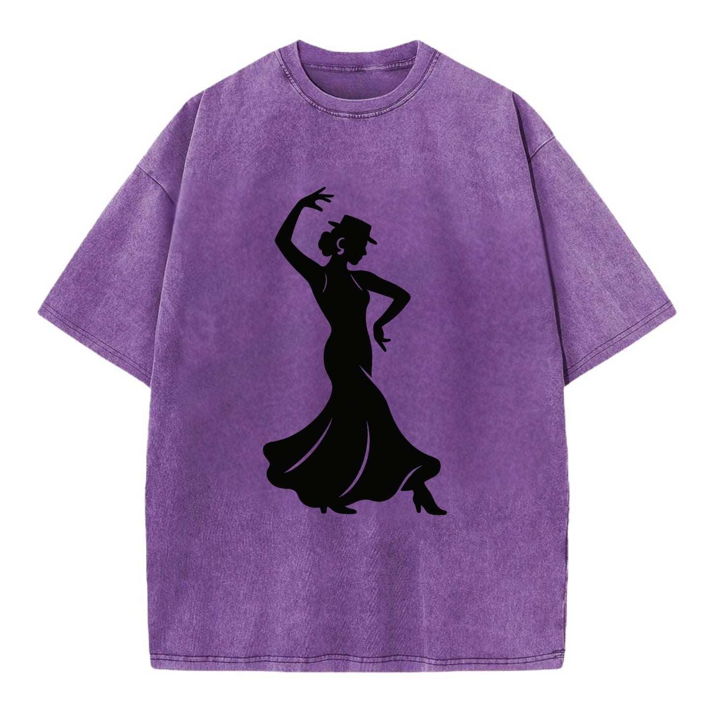 Flamenco dancer passionate stance - Vintage T-shirt - Purple