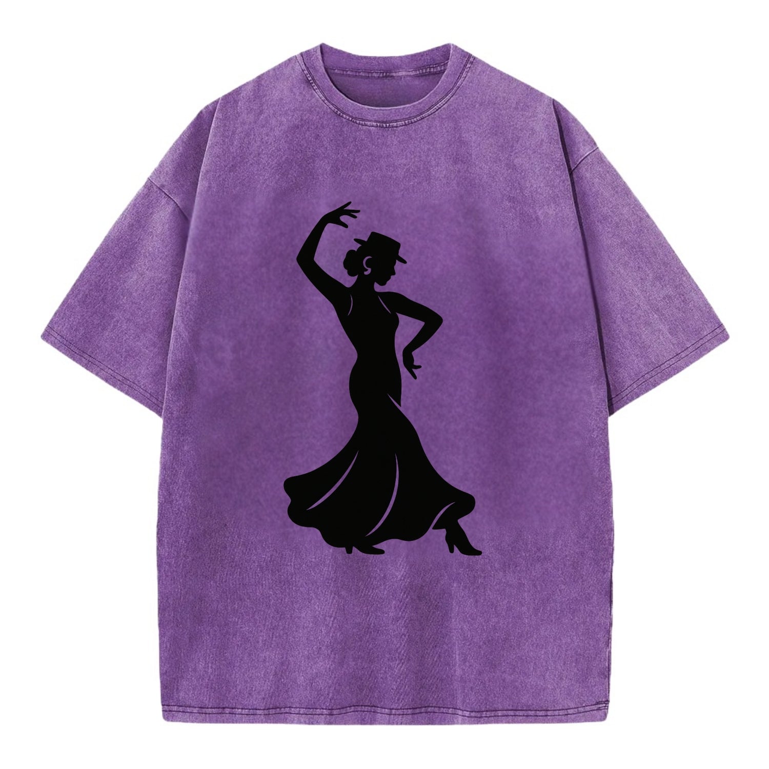 Flamenco dancer passionate stance - Vintage T-shirt - Purple
