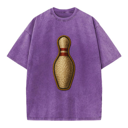 Bowling Pin  - Vintage T-shirt - Purple