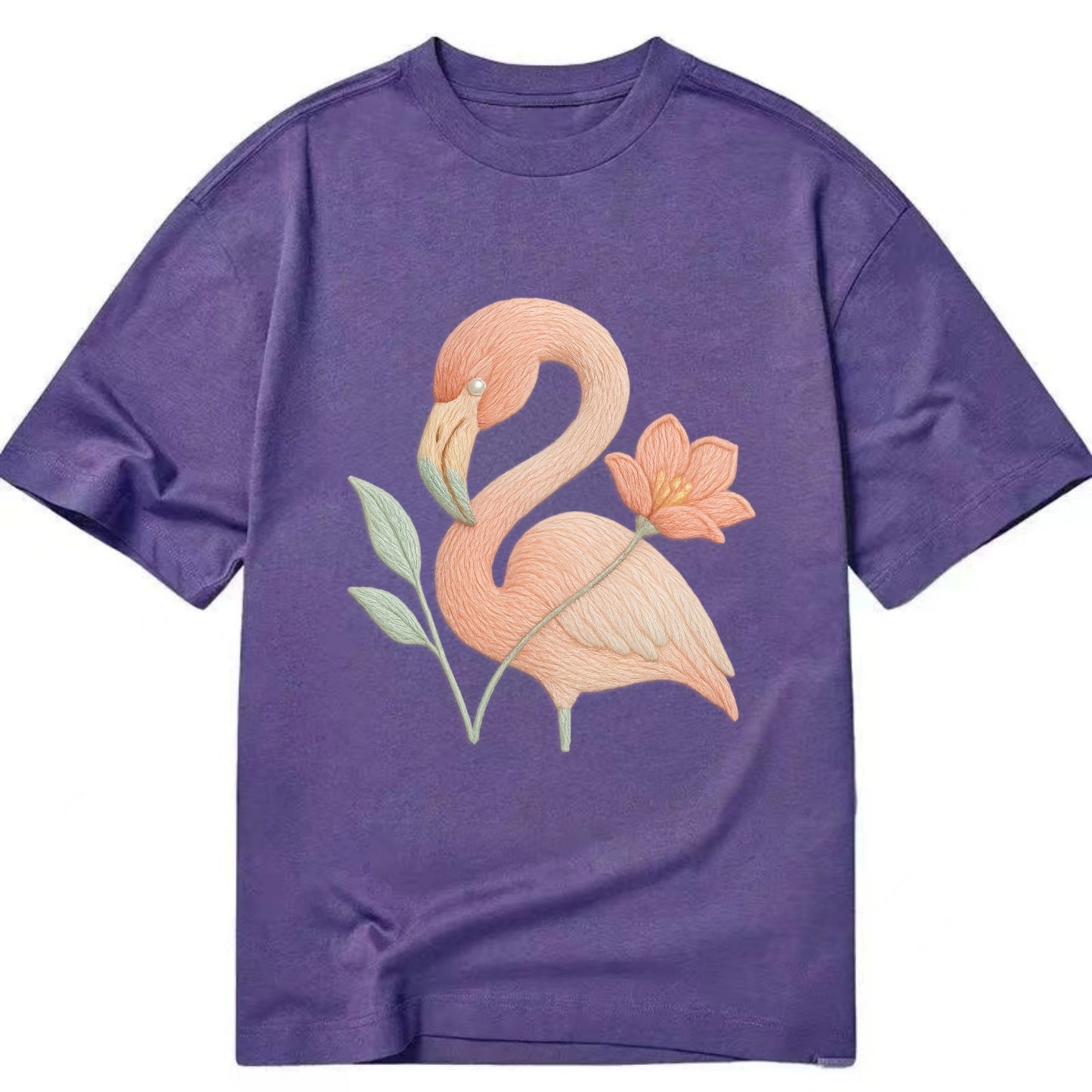 Peach Flamingo - Classic T-shirt - Purple
