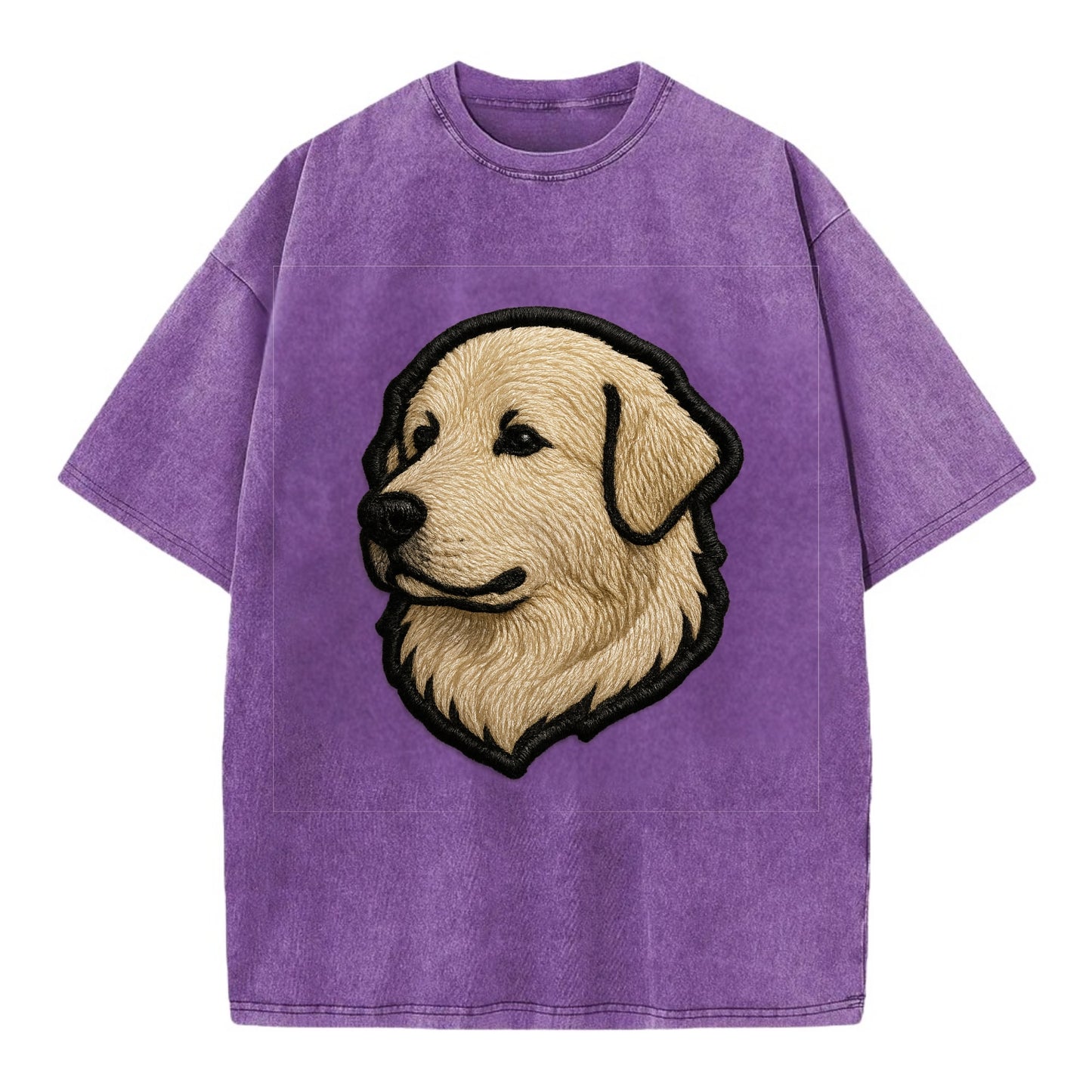 Great Pyrenees - Trendy fluffy giant des - Vintage T-shirt - Purple