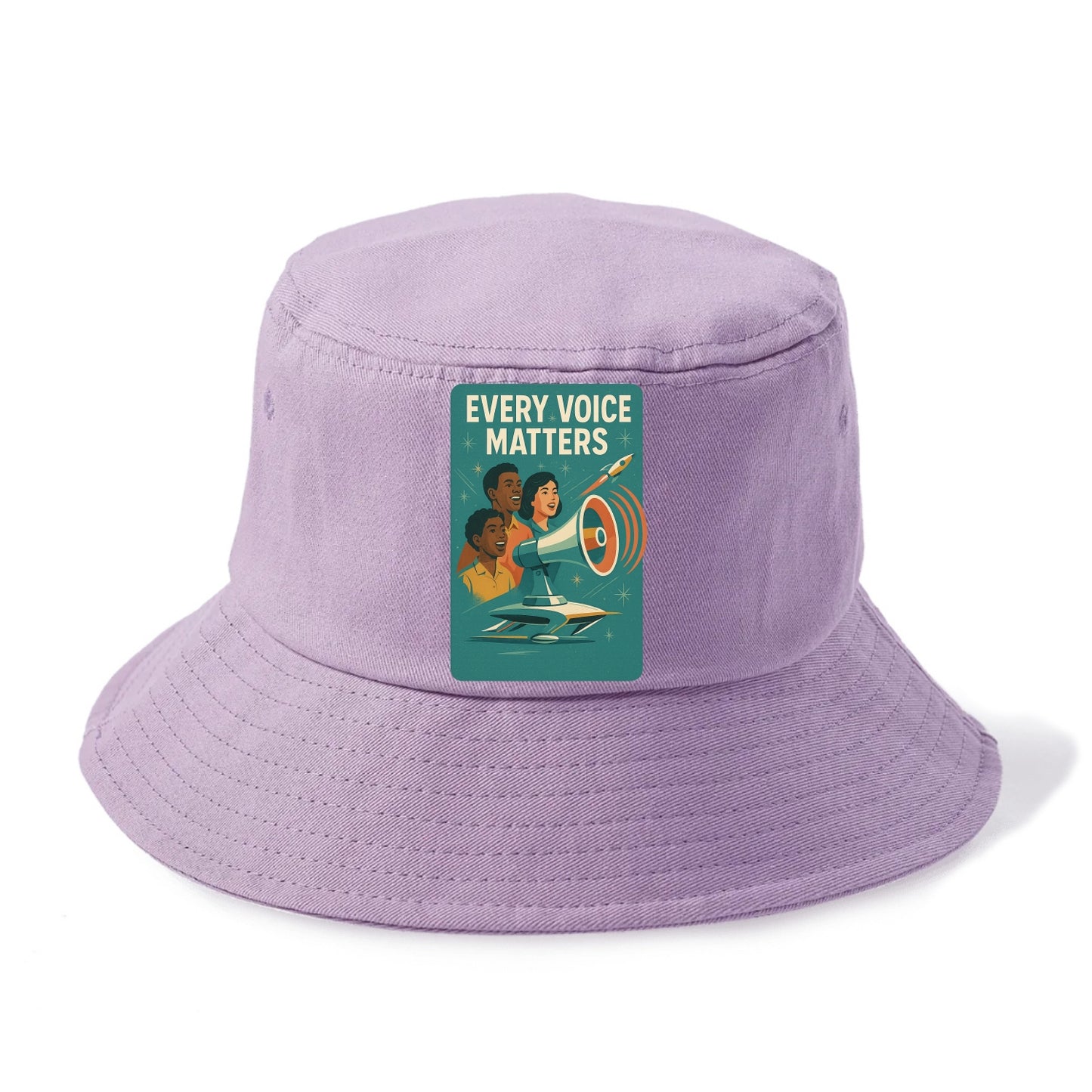 Diverse voices being heard and amplified - "Every Voice Matters" - inclusive society - Bucket Hat - Purple