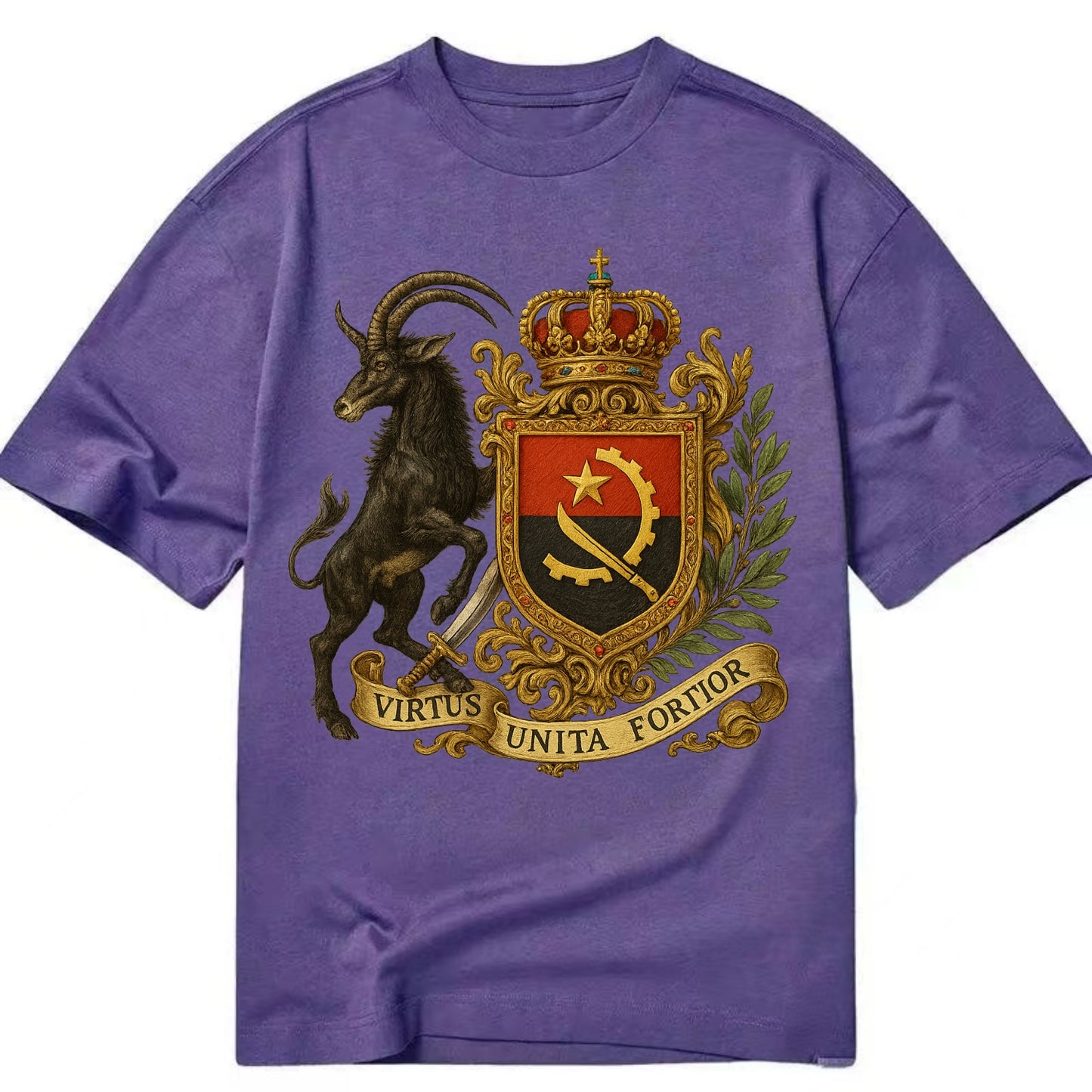 Angola Giant Sable Emblem  - Classic T-shirt - Purple
