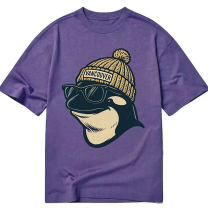 Vancouver Orca wearing Vancouver beanie - Classic T-shirt - Purple