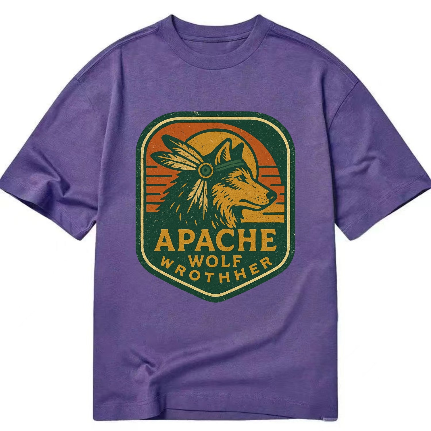 Apache Wolf Brother  - Classic T-shirt - Purple