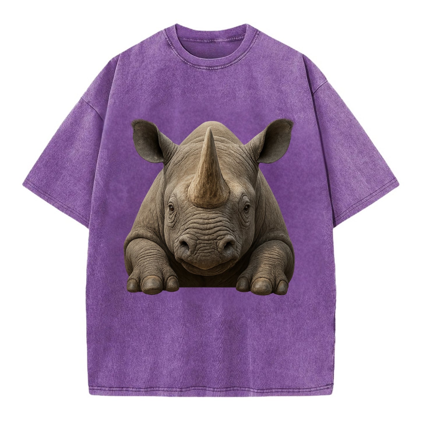Rhinoceros  - Vintage T-shirt - Purple