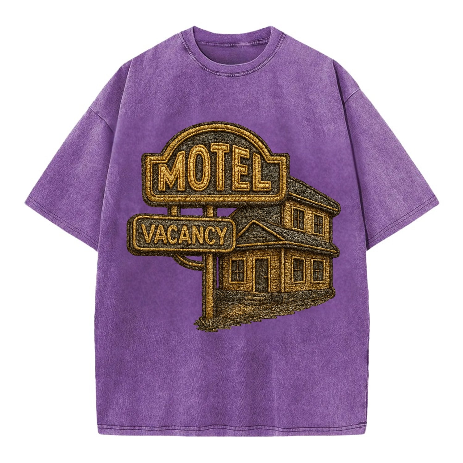 Motel Sign  - Vintage T-shirt - Purple