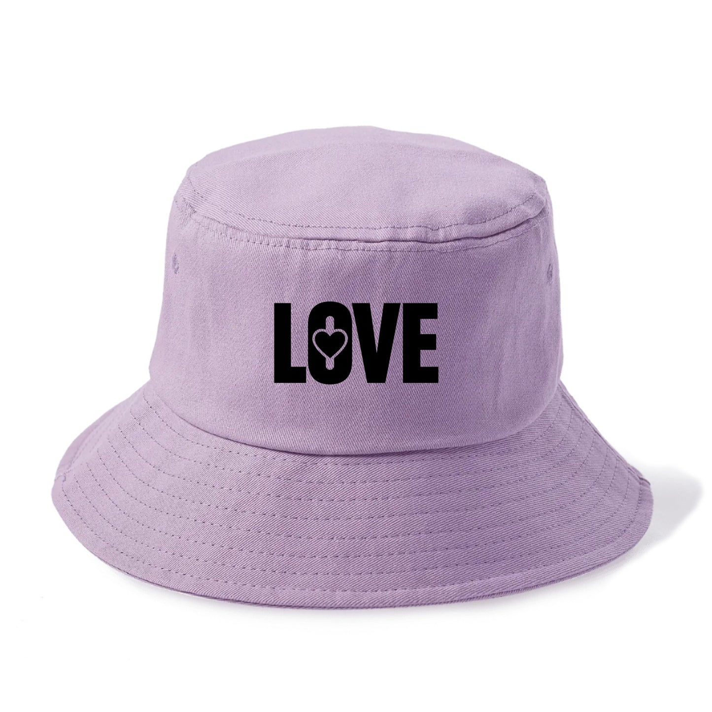 Bold typography design - "LOVE" - universal connection, heart centered - Bucket Hat - Purple