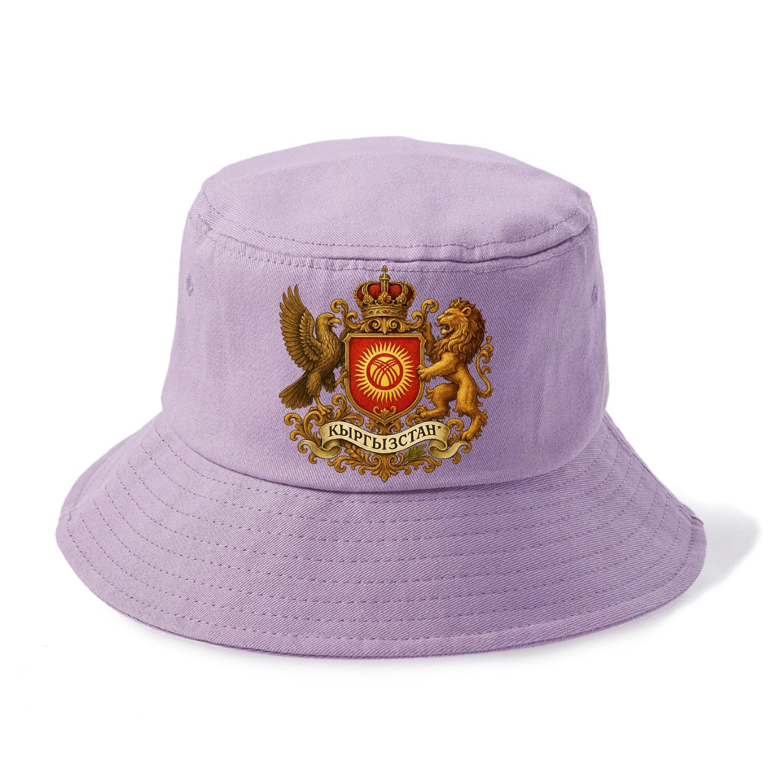 Kyrgyzstan Tunduk Emblem  - Bucket Hat - Purple