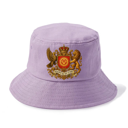 Kyrgyzstan Tunduk Emblem  - Bucket Hat - Purple