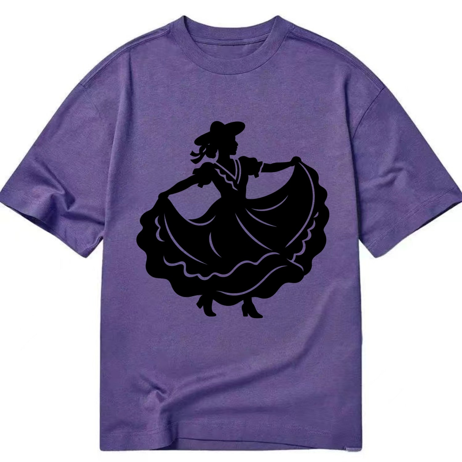 Mexican folk dancer twirling skirt - Classic T-shirt - Purple