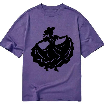 Mexican folk dancer twirling skirt - Classic T-shirt - Purple