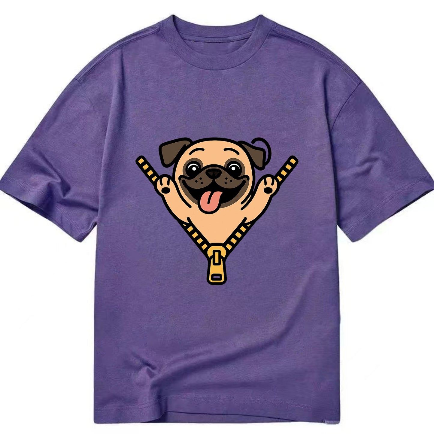 Pug - Classic T-shirt - Purple