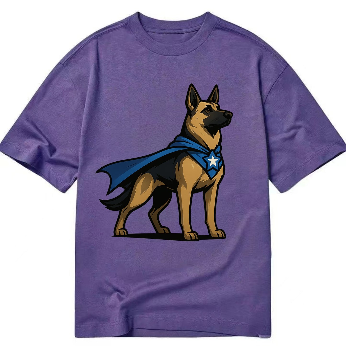 German Shepherd Patriotic Hero  - Classic T-shirt - Purple