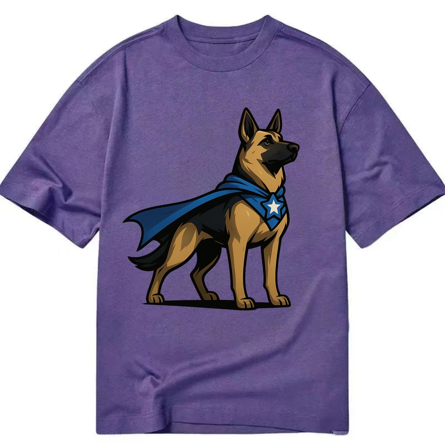 German Shepherd Patriotic Hero  - Classic T-shirt - Purple