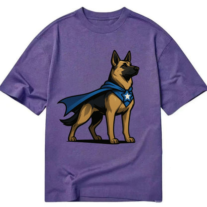 German Shepherd Patriotic Hero  - Classic T-shirt - Purple