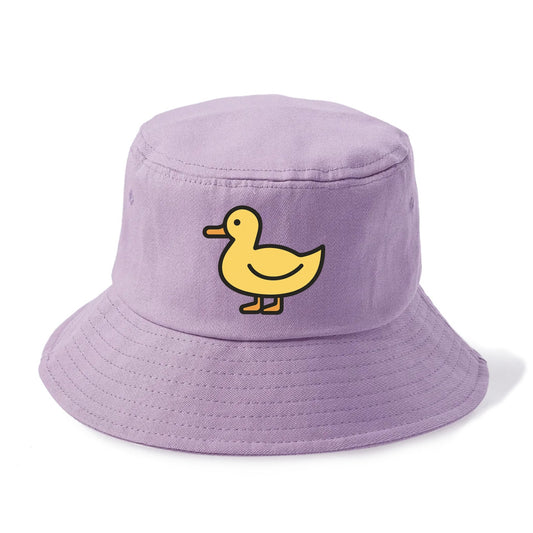 Duck - Yellow mallard flat side profile - Bucket Hat - Purple
