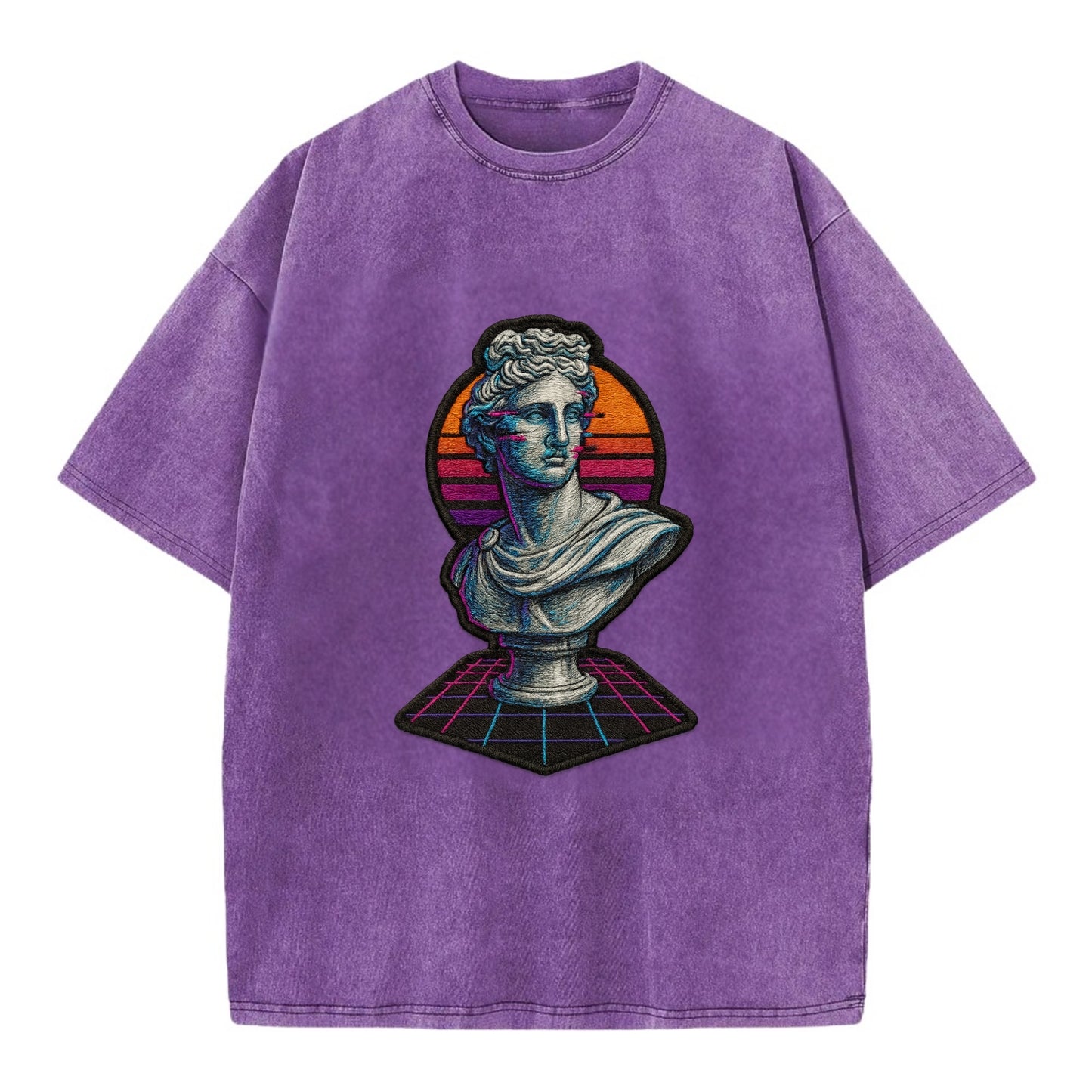 Greek Statue - Vintage T-shirt - Purple