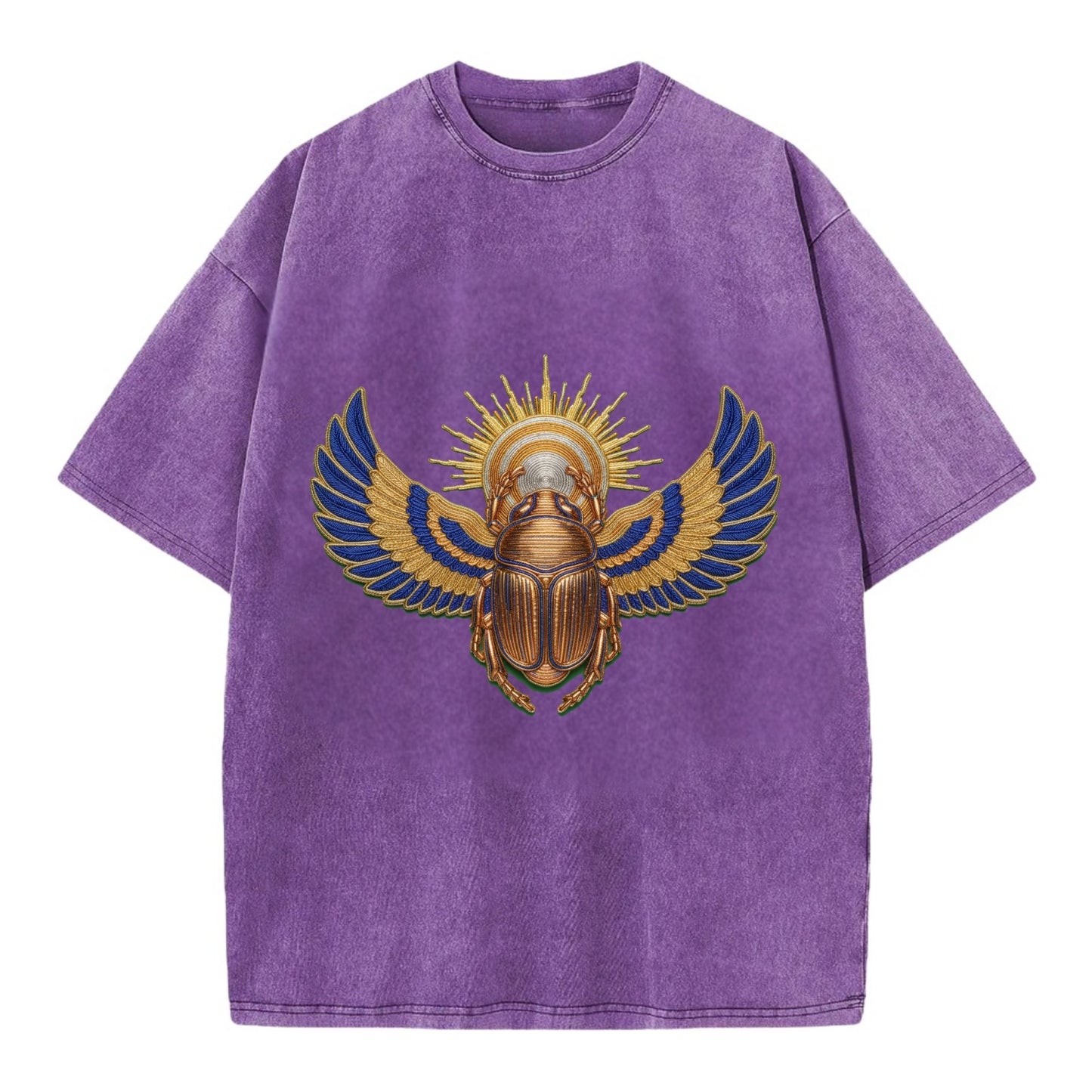 Winged Scarab - Vintage T-shirt - Purple
