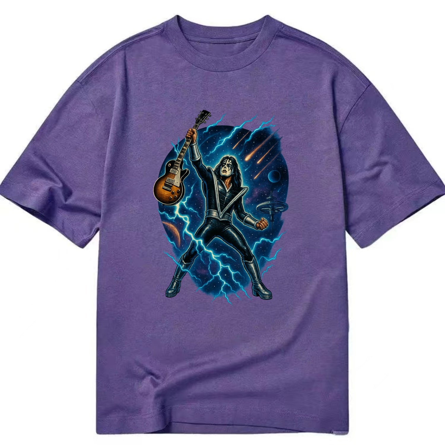 Ace Frehley Cosmic Solo - Classic T-shirt - Purple