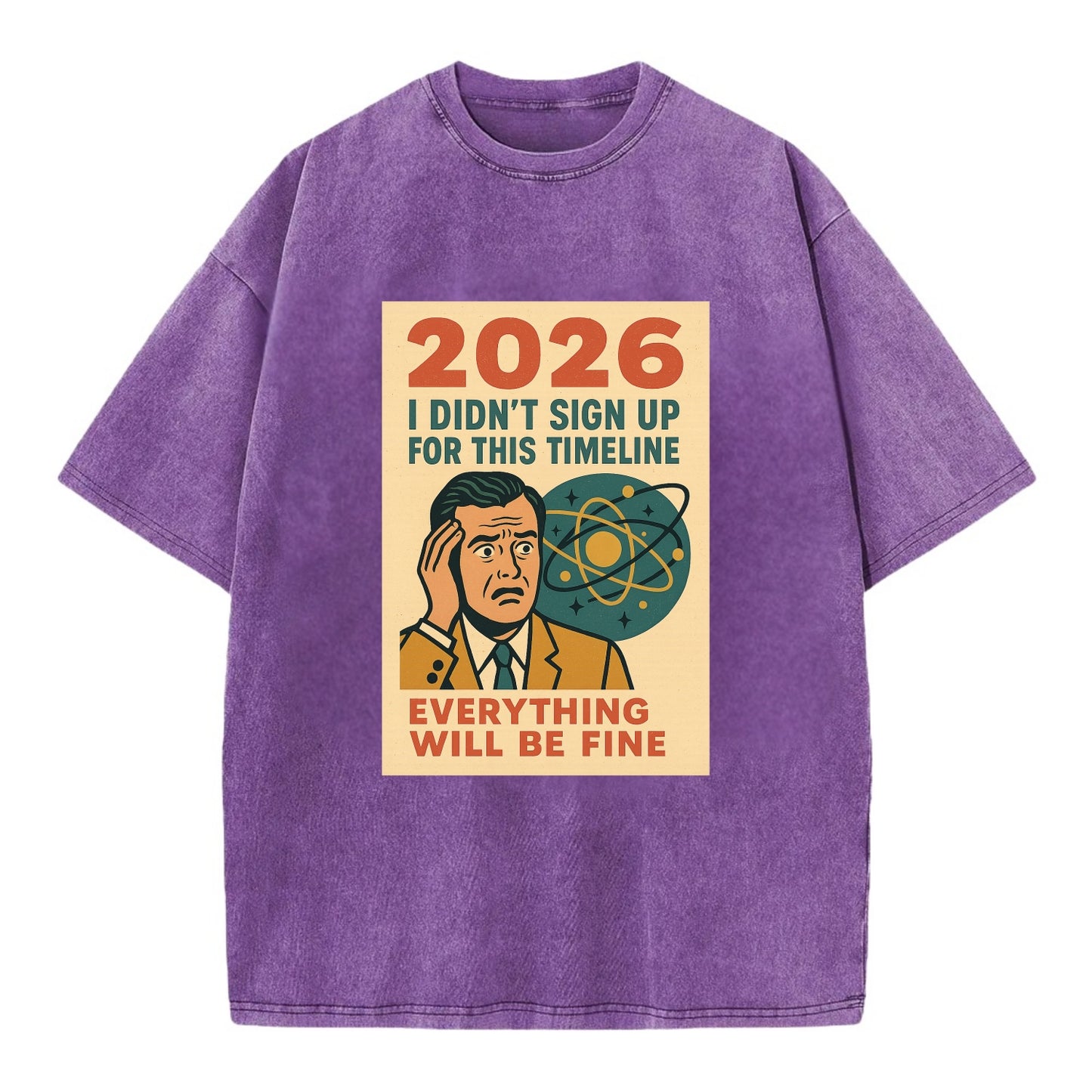 Person in wrong timeline - "I didn't sign up for this timeline" - multiverse - Vintage T-shirt - Purple