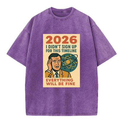 Person in wrong timeline - "I didn't sign up for this timeline" - multiverse - Vintage T-shirt - Purple