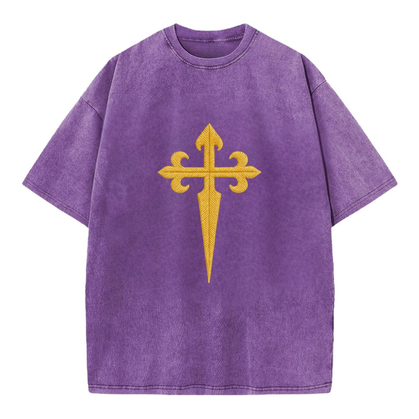 Order Of Santiago Cross - Vintage T-shirt - Purple