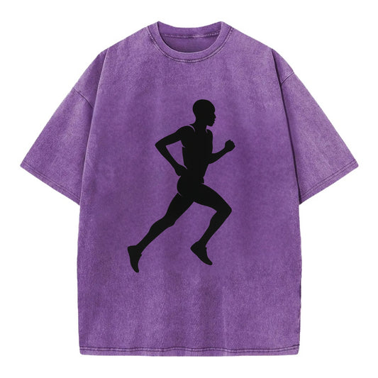 Kenyan distance runner stride - Vintage T-shirt - Purple