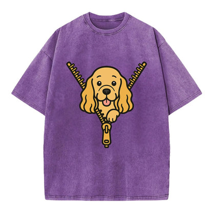 Cocker Spaniel - Vintage T-shirt - Purple