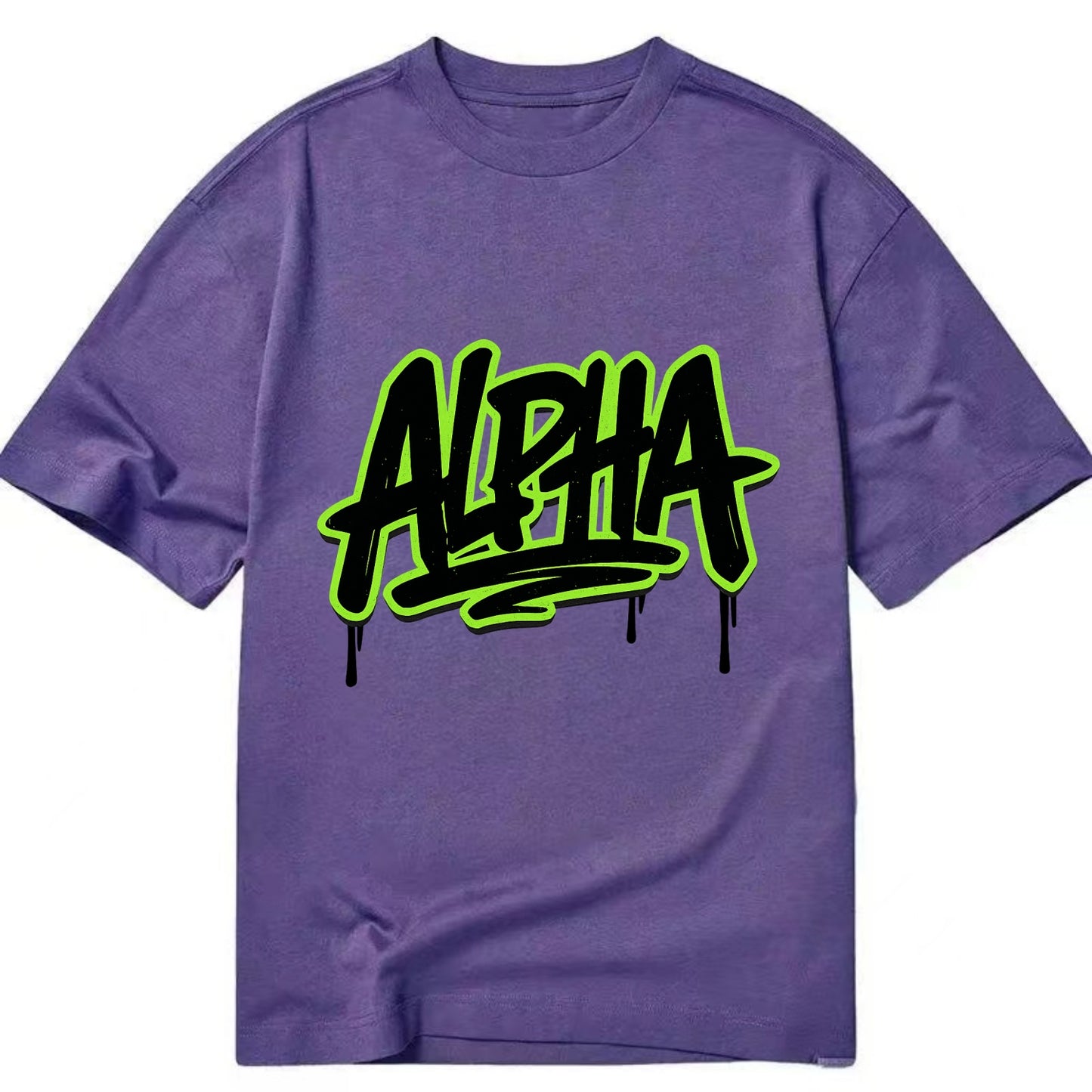 Bold typography design - "ALPHA" - leader of the pack - Classic T-shirt - Purple