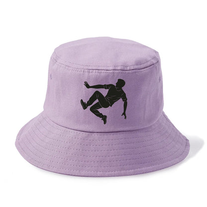 Parkour athlete wall run - Bucket Hat - Purple