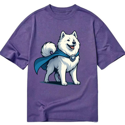 Samoyed Winter Hero  - Classic T-shirt - Purple