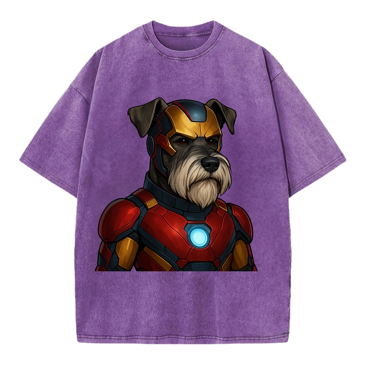 Schnauzer Tech Hero  - Vintage T-shirt - Purple