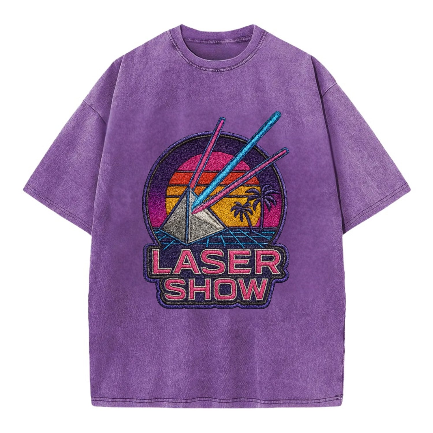 Laser Show - Vintage T-shirt - Purple
