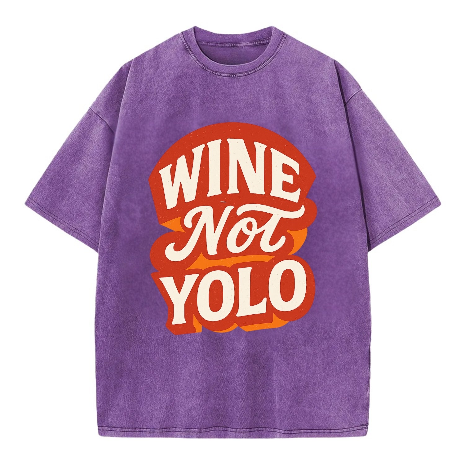 Wine Not - YOLO - Vintage T-shirt - Purple