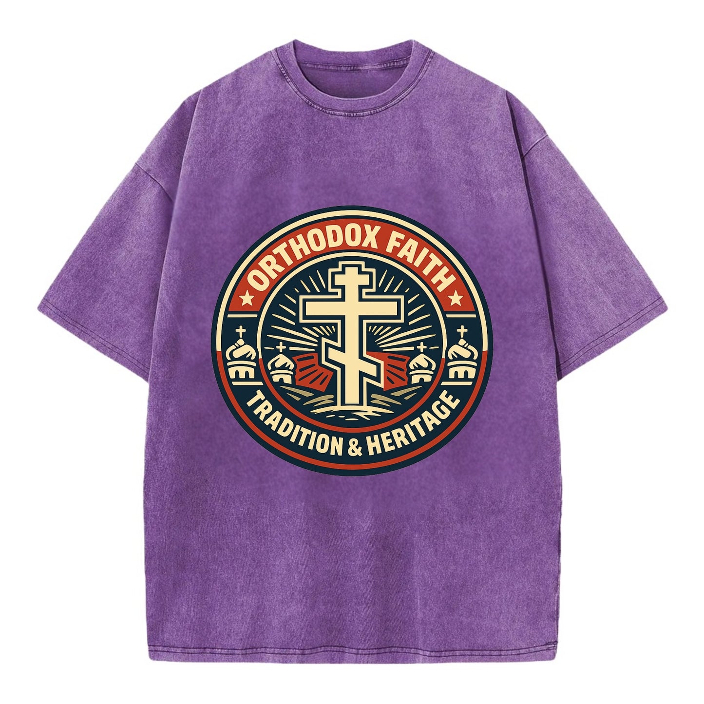 Faithful Heritage Emblem - Vintage T-shirt - Purple