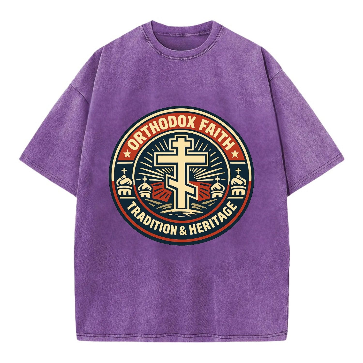 Faithful Heritage Emblem - Vintage T-shirt - Purple