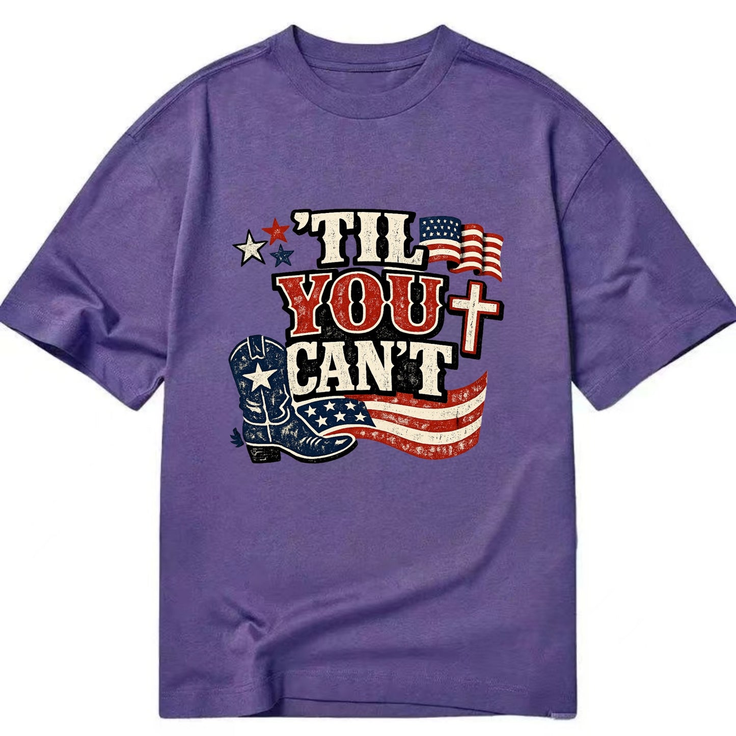 Til You Cant - Patriot Cross - Classic T-shirt - Purple