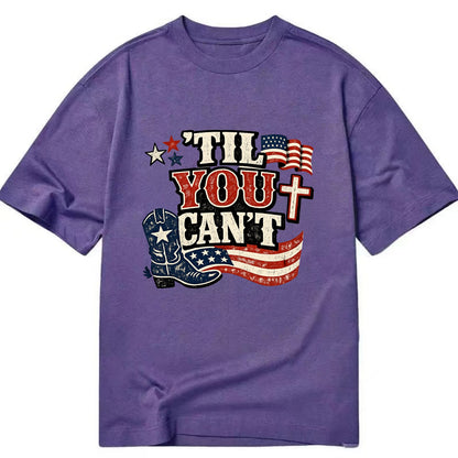 Til You Cant - Patriot Cross - Classic T-shirt - Purple
