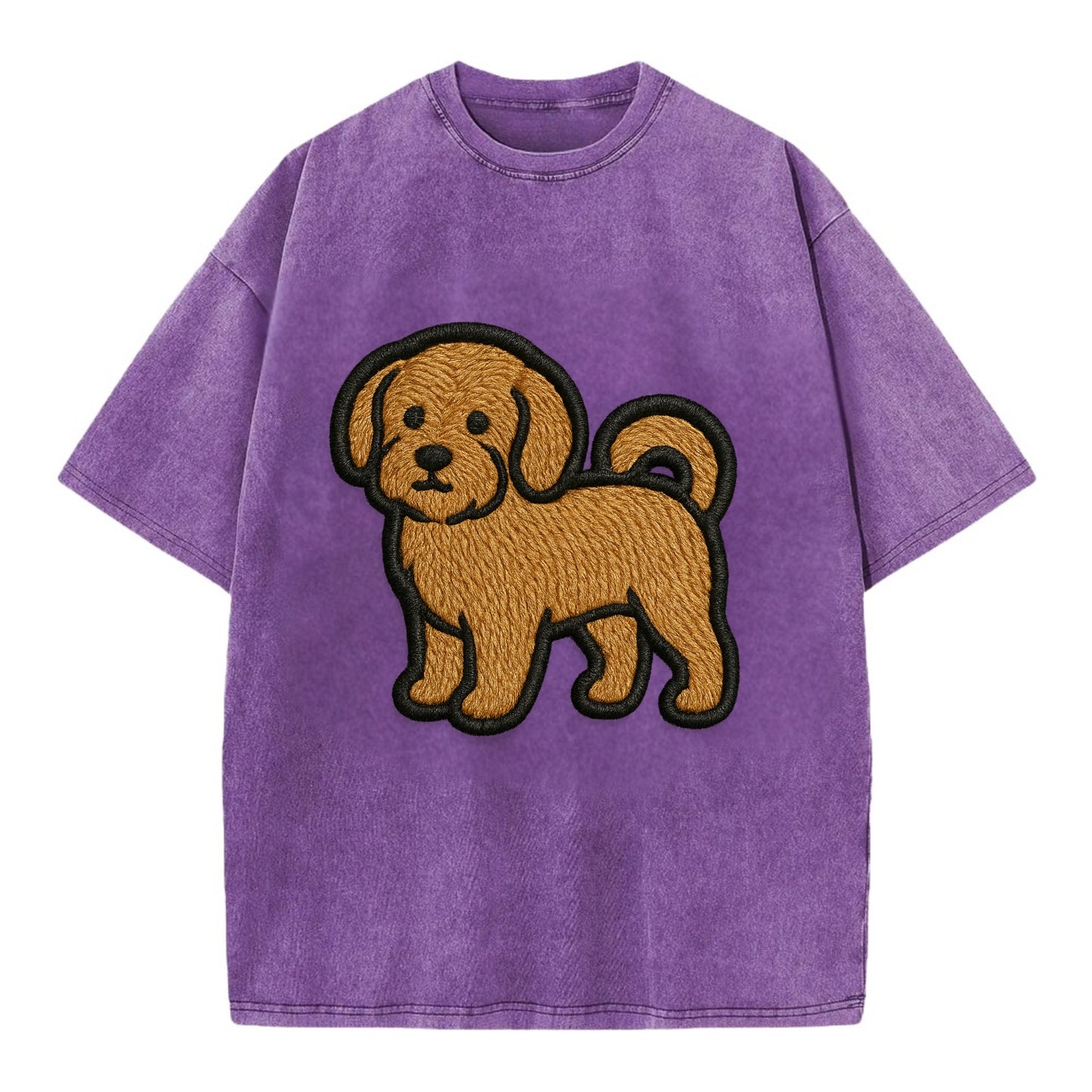 Havanese - Contemporary small dog design - Vintage T-shirt - Purple
