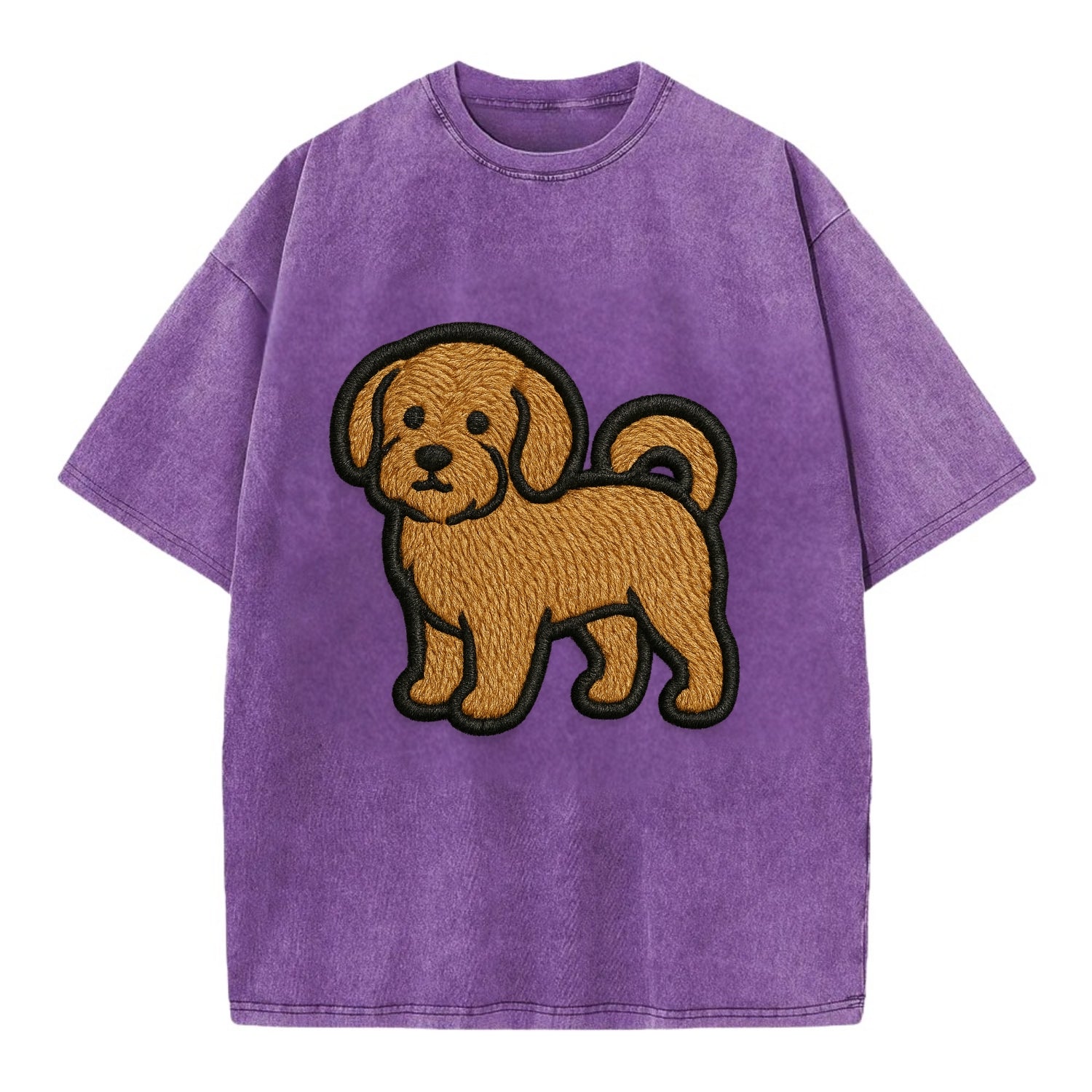 Havanese - Contemporary small dog design - Vintage T-shirt - Purple