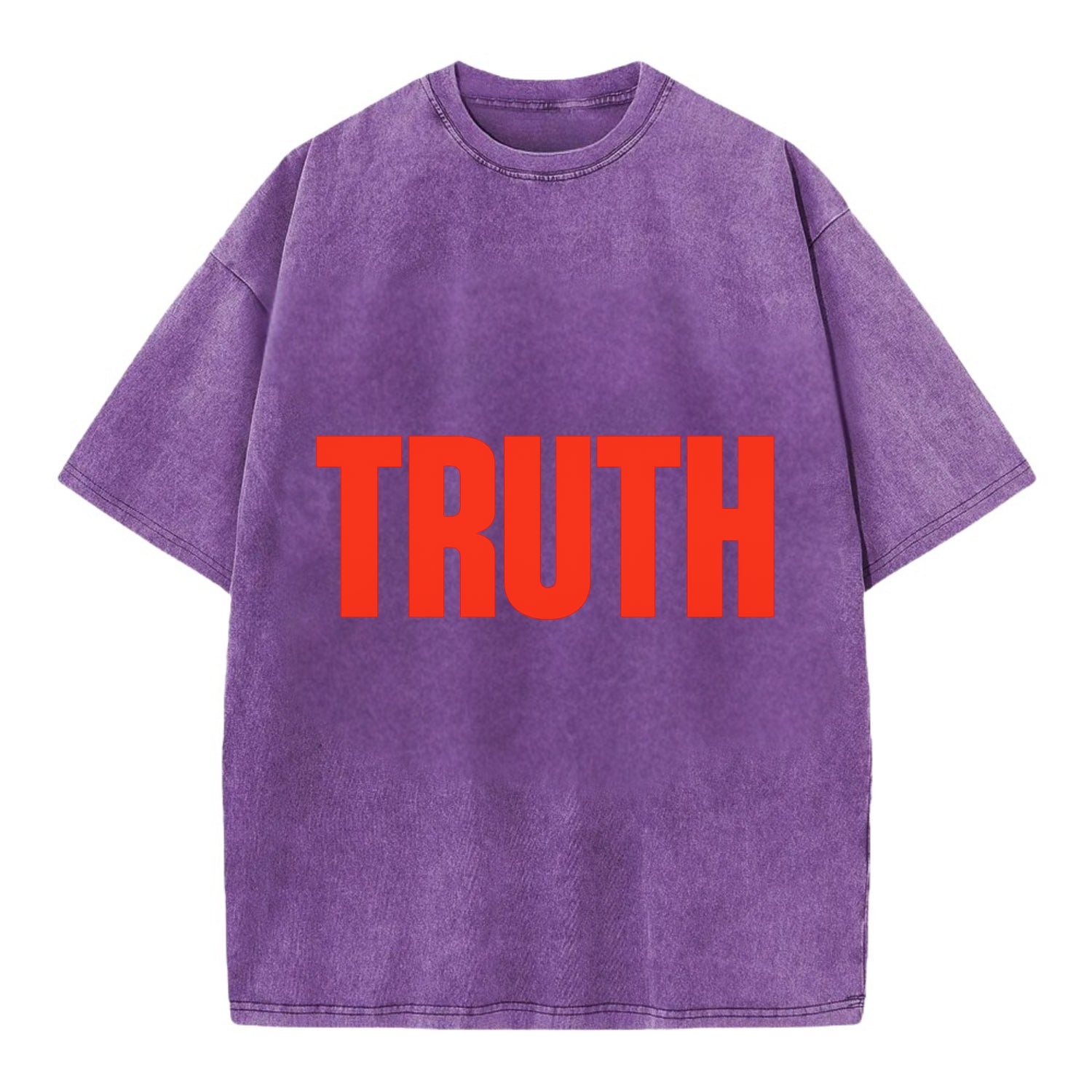 Bold typography design - "TRUTH" - honesty, reality - Vintage T-shirt - Purple