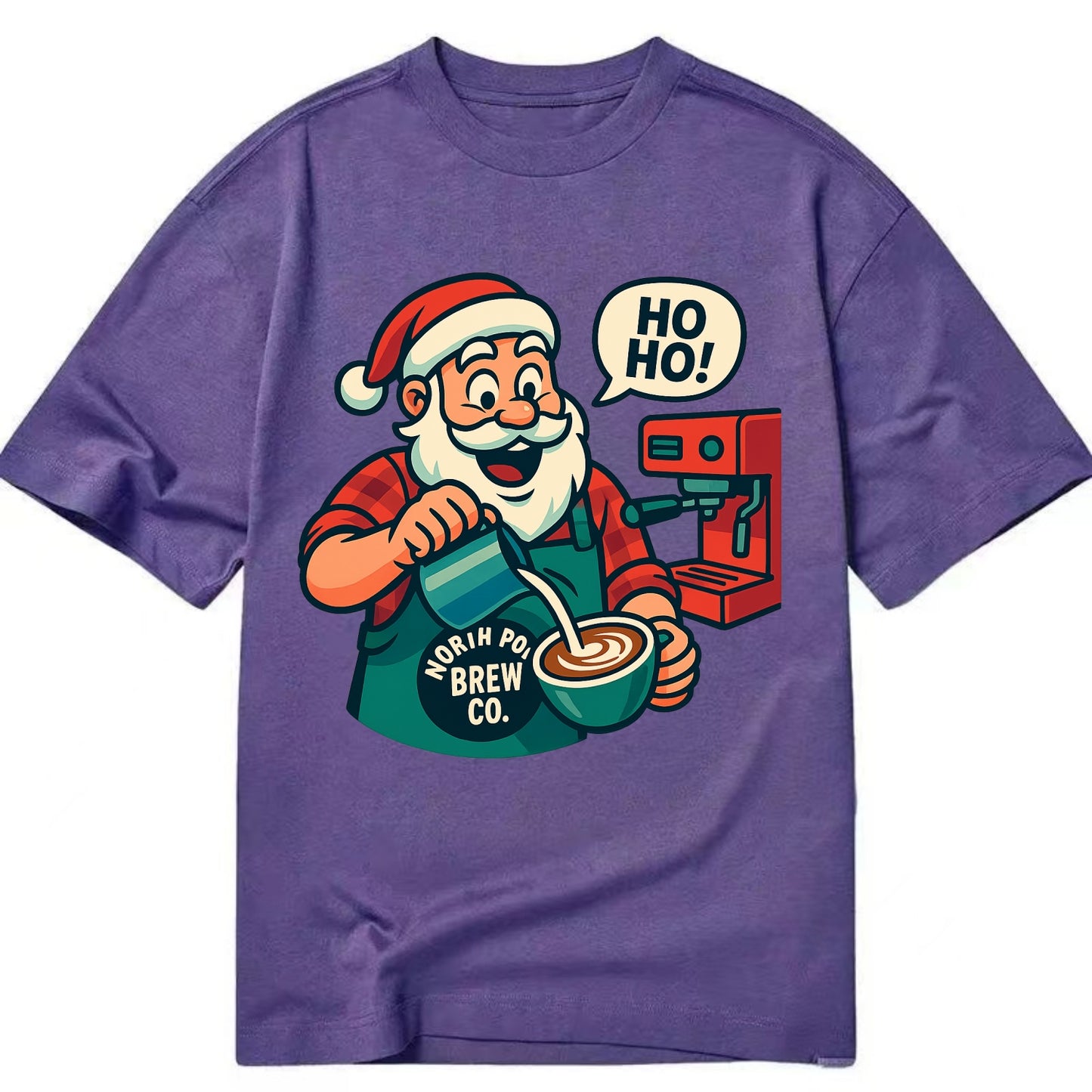 Santa Barista - Classic T-shirt - Purple