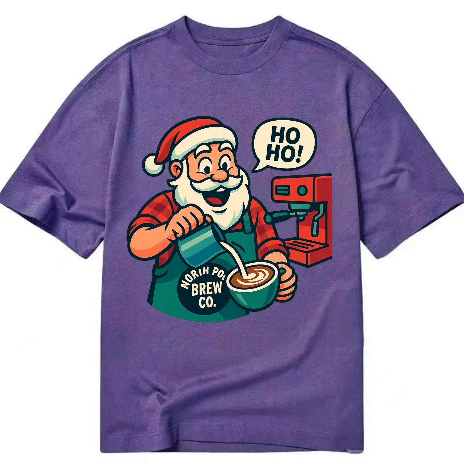 Santa Barista - Classic T-shirt - Purple