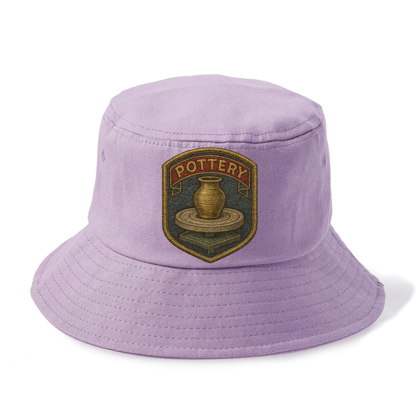 Pottery wheel with clay vessel - ceramicist symbol - Bucket Hat - Purple