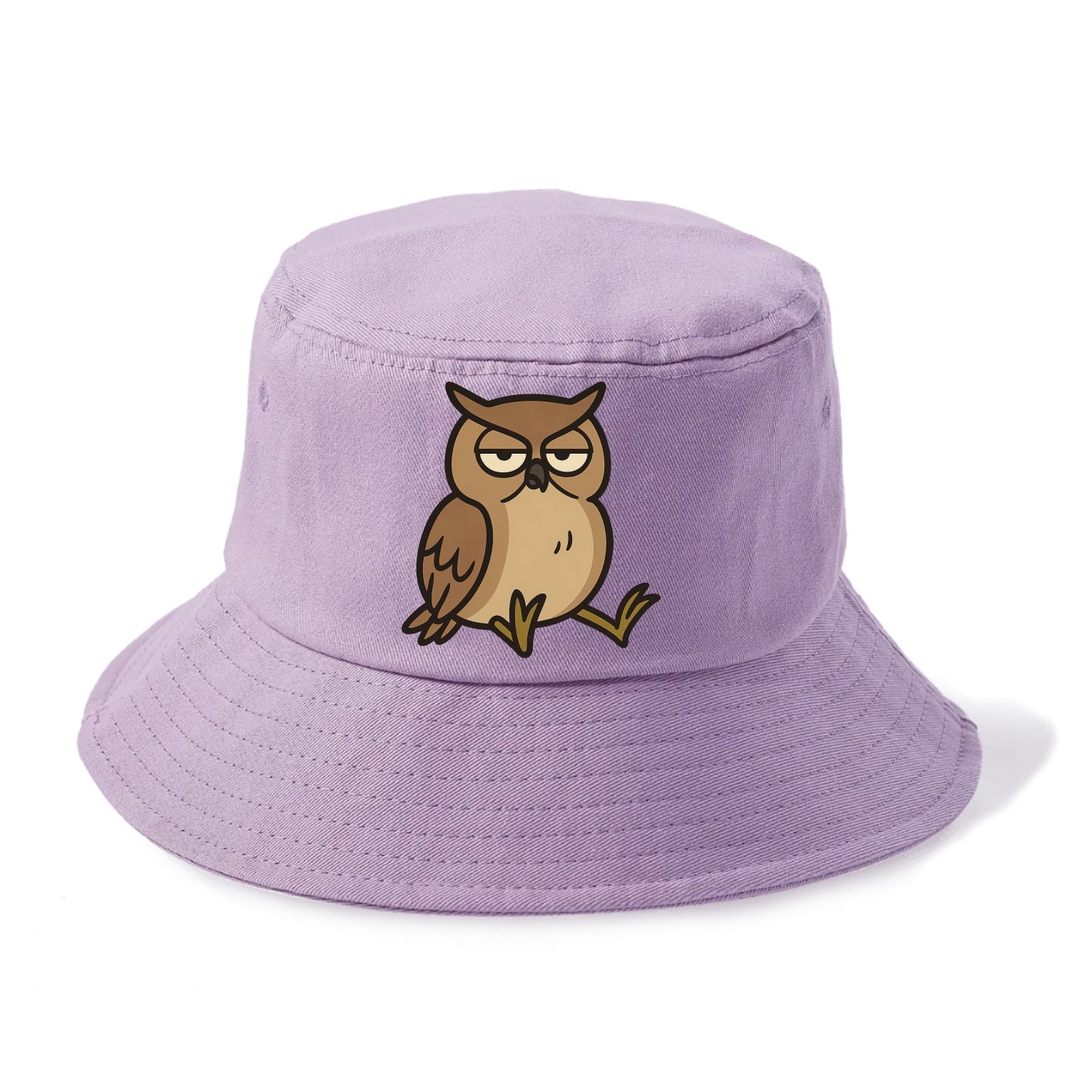 The Owl Judging Silently - Bucket Hat - Purple