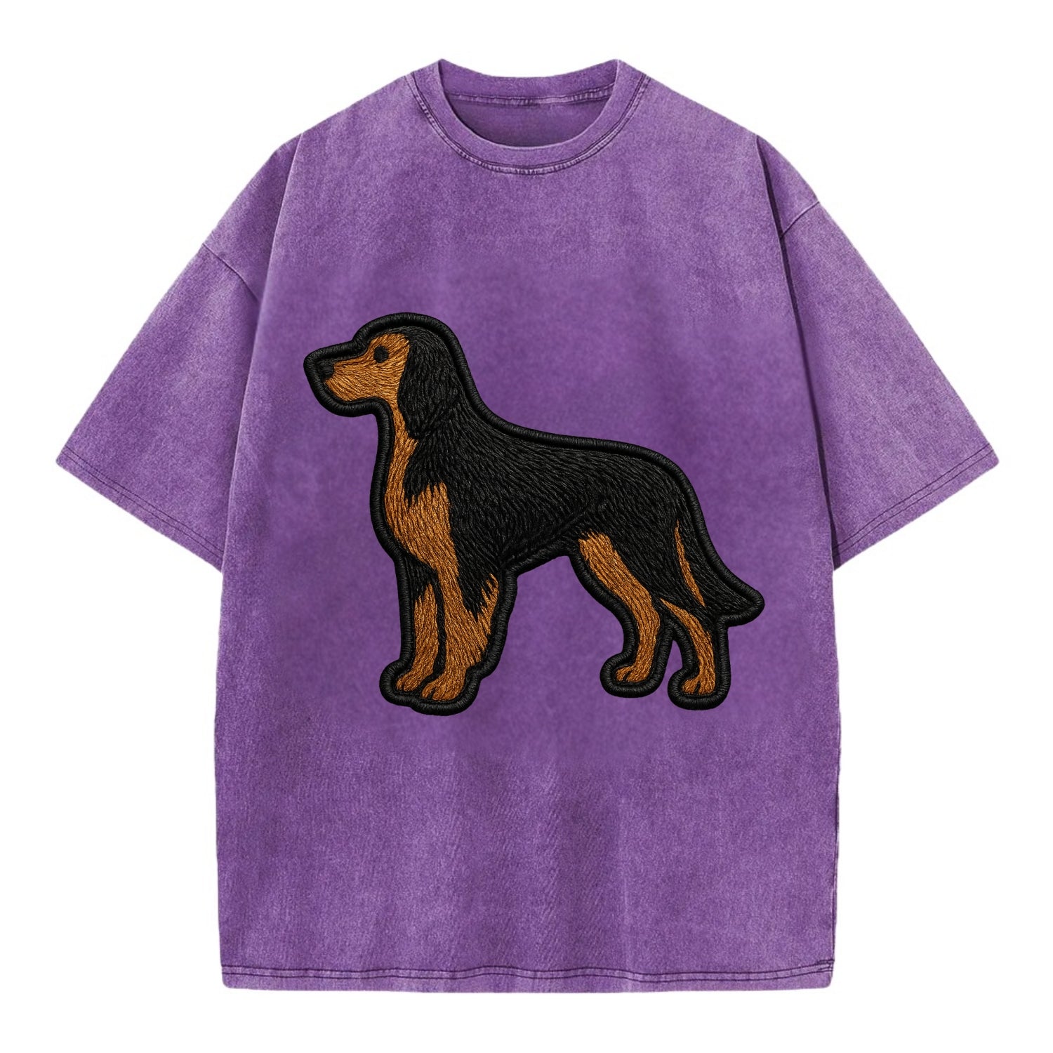 Gordon Setter - Modern setter silhouette - Vintage T-shirt - Purple