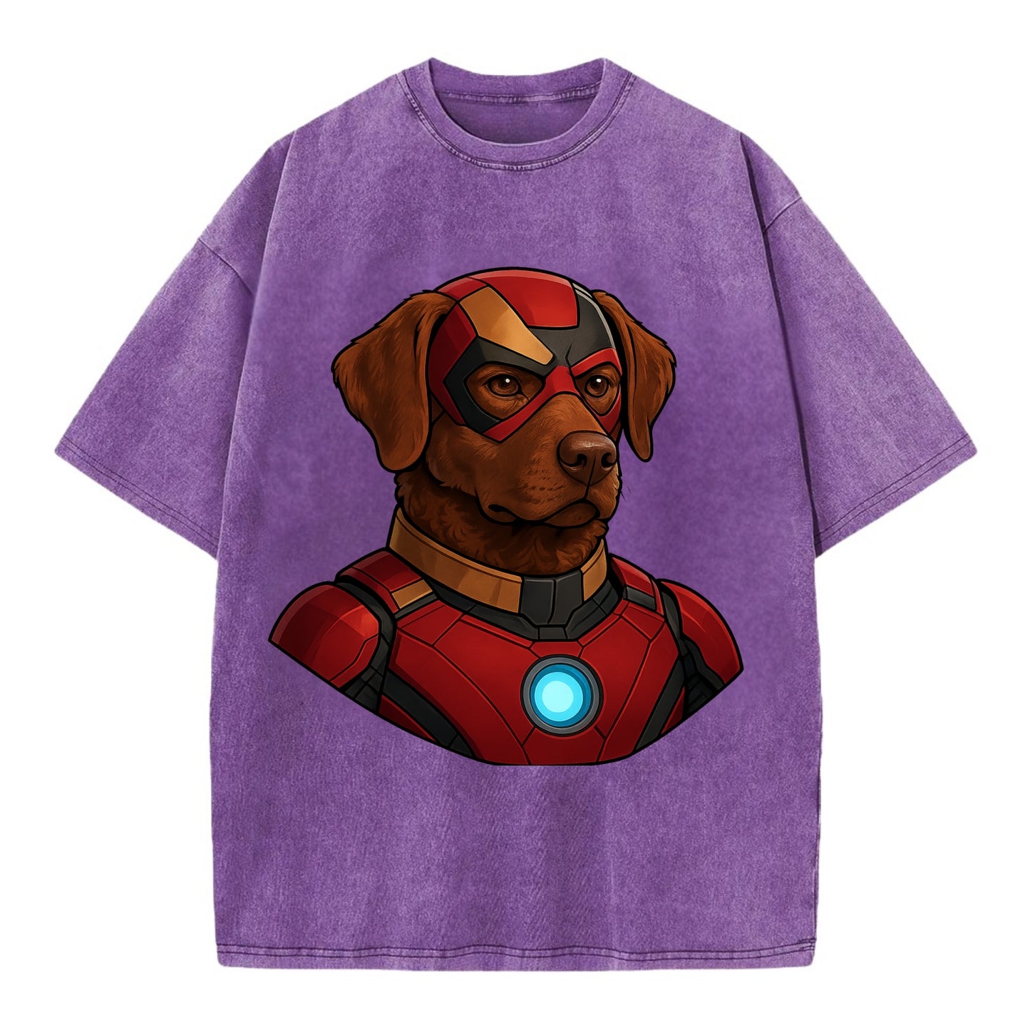 Chesapeake Bay Retriever Loyal Hero  - V Vintage T-shirt - Purple