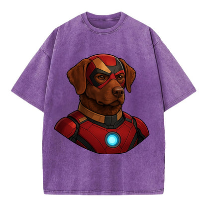 Chesapeake Bay Retriever Loyal Hero  - V Vintage T-shirt - Purple